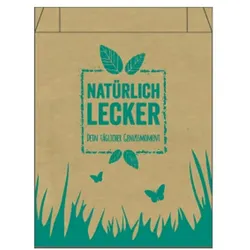 Faltenbeutel braun 17x5x23cm - Natürlich Lecker
