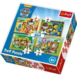 TREFL 34307 Puzzle 4 in 1 PAW Patrol