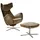 KAWOLA Drehsessel RANDY Polyester 79 x 117 x 79 cm Olivgrün mit Wippfunktion