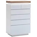MCA Furniture MCA Kommode Romina Lack Weiß