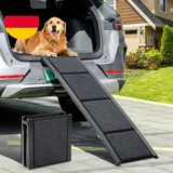 Große Hunderampe Auto Klappbar 160CM, Hundetreppe Mit Rutschfester Teppichoberfl