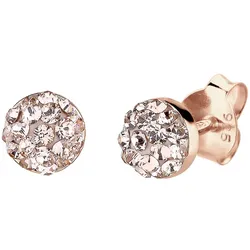 Elli Basic Kristalle Klassisch 925 Silber Ohrringe   Damen 