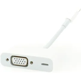Apple Lightning auf VGA Adapter (Lightning, D-Sub15 (f)), Mobilgerät Adapter, Weiss