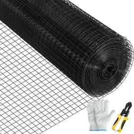 Vevor Volierendraht 61 x 1524 cm Schwarz/Stahl