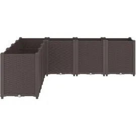 vidaXL Pflanzkübel Braun 160x160x53 cm PP
