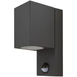 AUßENWANDLEUCHTE Aster, Anthrazit, Metall, Glas, rechteckig,rechteckig, 7x10.4x17 cm, Bewegungsmelder, Lampen & Leuchten, Außenbeleuchtung, Außenleuchten mit Bewegungsmelder