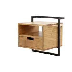 KAWOLA Nachttisch AIDY XL hängend Akazie natur 1 Schublade