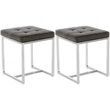 CLP Sitzhocker Barci Kunstleder 2er Set 0 x 0 x 0 cm Braun