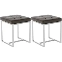 CLP Sitzhocker Barci Kunstleder 2er Set 0 x 0 x 0 cm Braun