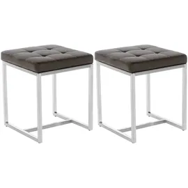 CLP Sitzhocker Barci Kunstleder 2er Set 0 x 0 x 0 cm Braun