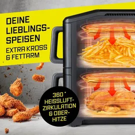 GOURMETmaxx Heißluft-Fritteuse 2400W schwarz
