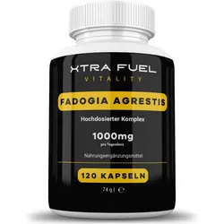 Fadogia Agrestis von XTRA FUEL | 120 Kapseln mit 1000 mg je Dosis in laborgeprüfter Apothekenqualität - Fadogia Agrestis mit verifizierten Erfahrungen - in Deutschland laborgeprüft - 120 Stk 120 St