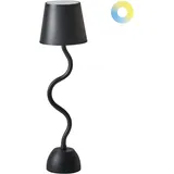 Beliani Tischlampe Schwarz