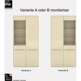 Set One by Musterring Standvitrine Reno 92 x 42 x 185 cm Braun