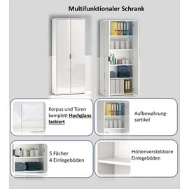 Home Affaire JOLLY Stauraumschrank 72,5 x 36 x 178 cm Weiß
