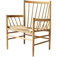 FDB Møbler J82 Loungesessel, eiche natur / naturgeflecht