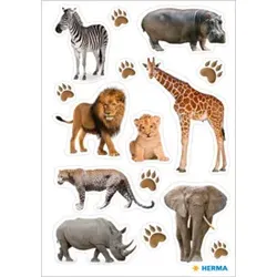 HERMA Schmucketikett Afrika Tiere 15479