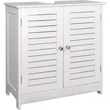 EUGAD Unterschrank Badezimmerschrank Waschtischunterschrank Badezimmerschrank mit 2 Türen 60 x 30 x 60 cm Weiß