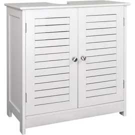 EUGAD Unterschrank Badezimmerschrank Waschtischunterschrank Badezimmerschrank mit 2 Türen 60 x 30 x 60 cm Weiß