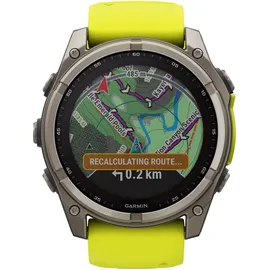 Garmin fenix 8 Solar 51 mm Graphit/Titanium Titan Silikon-Armband 26 mm