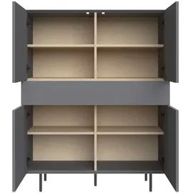 LeGer Home by Lena Gercke Highboard 111 x 141,9 x 42 cm Grau