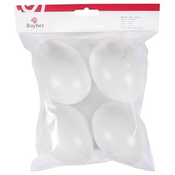 Rayher Plastik-Figuren weiß Eier Ø 10,0 cm 4 St.