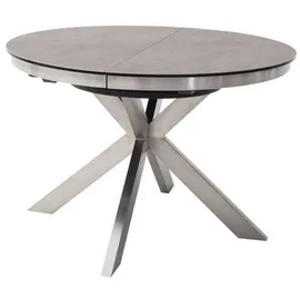 MCA Furniture MCA Winnipeg Ausziehtisch Keramik Ø 120/160x76 cm - Silber