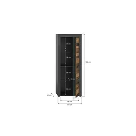 Möbel Boss Vitrine Jam 60 x 35 x 159 cm Schwarz