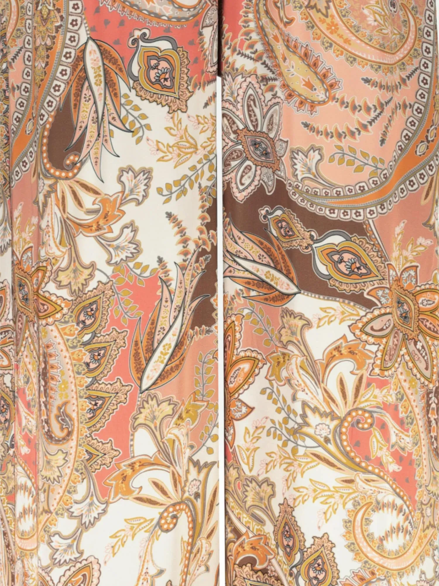 Palazzo-Hose mit  Paisleymuster Mehrfarbig 38