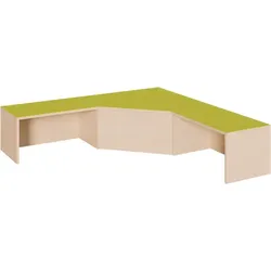 Schenkelpodest mit Linoleum-Deckplatte