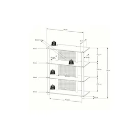 Möbel Kraft Regal ¦ silber ¦ Maße (cm): B: 59 H: 70 T: 48.0