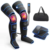 RINRI Beinmassagegerät mit Knieerheizung, Luftkompression Beinmassagegerät, Wadenschenkel Fußmassage, zur Kreislauf- und Muskelentspannung verwendet, 6 Modi, 3 Intensität, 3 Temperaturen