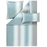 Estella Bettwäsche Mako Satin Caspian 155x220+Kissen 80x80 40x80 Streifen jade, Baumwolle, 3 teilig, mako satin bettwäsche 155x220 sale warm baumwolle bettwäsche 155x220 grün