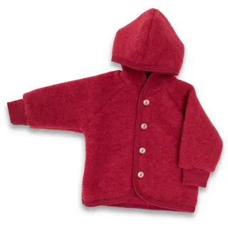Engel Natur Engel - Kinder Kapuzenjacke mit Kapuze und Knöpfen aus Schurwolle Fleece jaspis melange 74/80