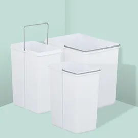 Relaxdays Einbaumülleimer 15 l Weiß