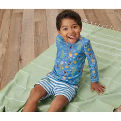 Tchibo - Kinder-Shirt mit UV-Schutzfaktor 80 - Gr. 98/104 - blau/print