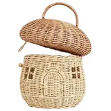 Korbkorb mit großer Kapazität Pilzkorb Dekorative Pilzkorb gewebt