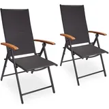 Brubaker Campingstuhl 2er Set Anthrazit