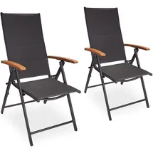 Brubaker Campingstuhl 2er Set Anthrazit