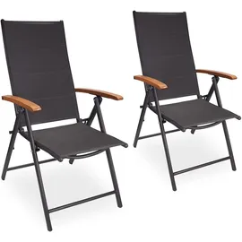 Brubaker Campingstuhl 2er Set Anthrazit