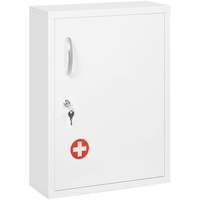 kleankin Medizinschrank mit einer Tür weiß (Farbe: Weiß)