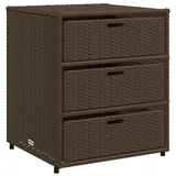 vidaXL Gartenschrank Braun 55x59x69 cm Poly Rattan