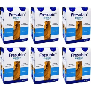 Fresenius Fresubin ENERGY Drink Cappuccino | Trinknahrung hochkalorischer Energy Drink Cappuccino 6x4x200ml Trinkflasche