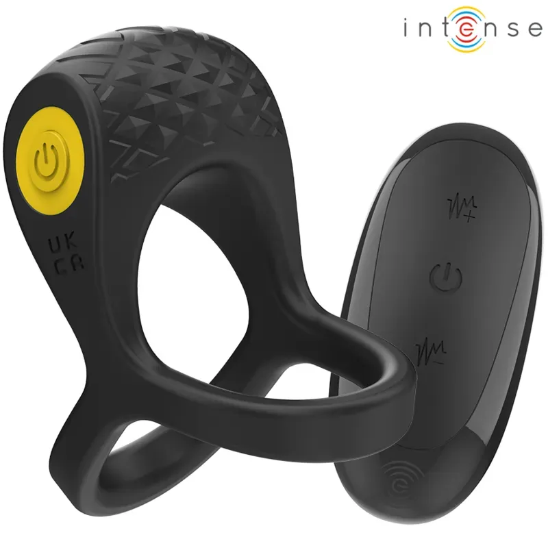 INTENSE - ALEX VIBRATOR DOPPEL-PENISRING 10 VIBRATIONEN SCHWARZ