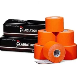 Wasserdichtes und elastisches Kinesio-Tape orange 6 Rollen orange No Size