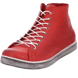 Andrea Conti Damen High Top Sneaker Schnürer Leder dynamisch 0341500, Rot Chili 583,36 EU