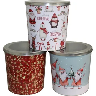 Hti-Living Gebäckdose 3er Set Weihnachtsmotive