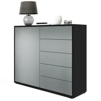 Vladon Kommode, Graphit, Holzwerkstoff, 79x74x36 cm, Wohnzimmer, Kommoden &