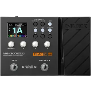 NUX MG-300 MKII Multi-Effektpedal, 36 IRs, 27 A, 45 Effekte, vielseitiges I/O, Live-Streaming