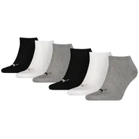 Puma Sneaker Socken Plain 6-Pack schwarz/weiß/grau - 35-38